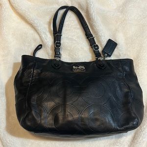 Black coach bag-leather